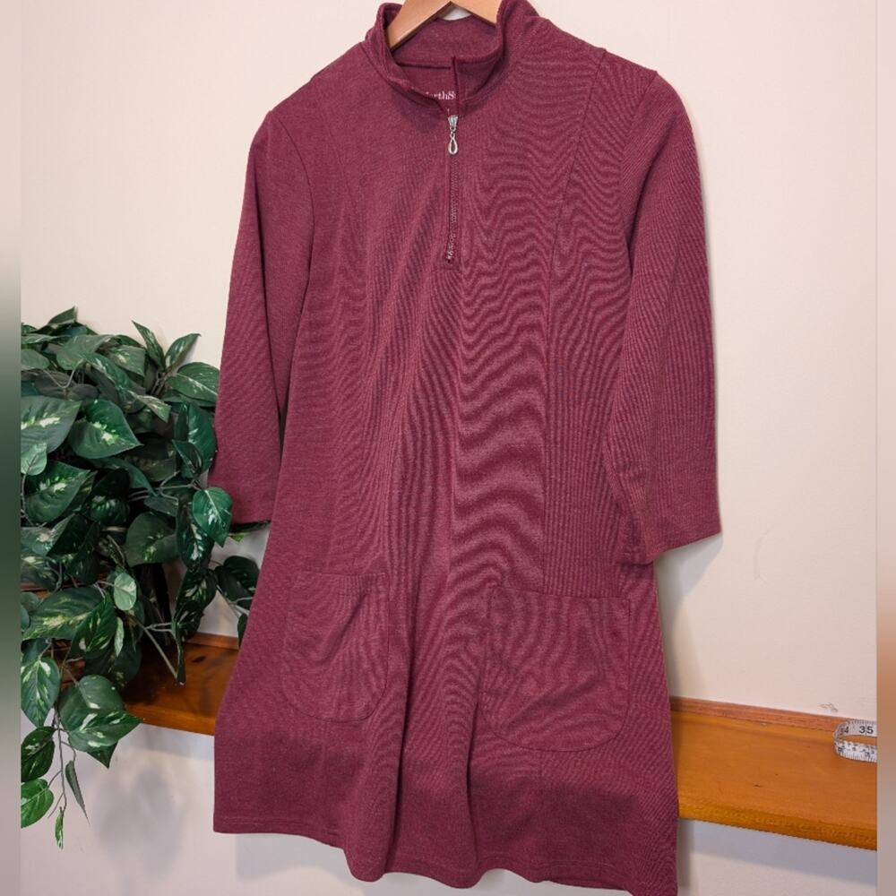 NorthStyle Maroon Knit Tunic Dress – Size M